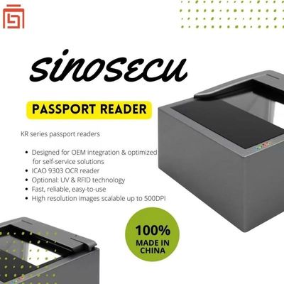 2 seconden Scansnelheid USB 2.0 Interface SINOCECU Kiosk Passport Scanner OCR MRZ Reader
