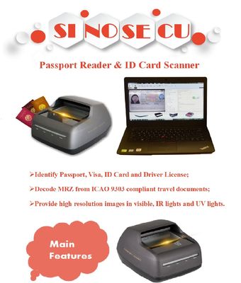 Compact 235*250*148mm rijbewijs scanner en hotel paspoortlezer met SDK
