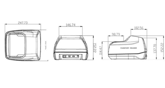 1- Casino Card Scanner Kaartlezer met gratis SDK RFID Reader 3.0 Megapixels
