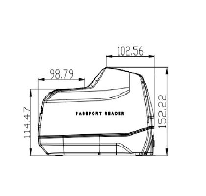 Paspoort- en identiteitskaartlezer USB2.0 Documentscanner voor autoverhuur USB2.0 Interface