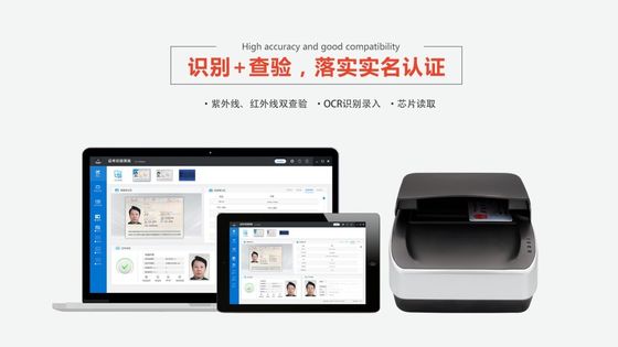 175*199*140mm Sinosecu ISO NFC Passport Reader Scanner met OCR Processing ID Verification