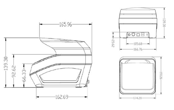 24 bits Draagbare USB2.0 OCR paspoortlezer voor toegangsbeveiliging